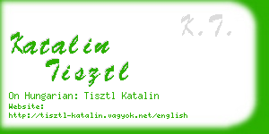 katalin tisztl business card